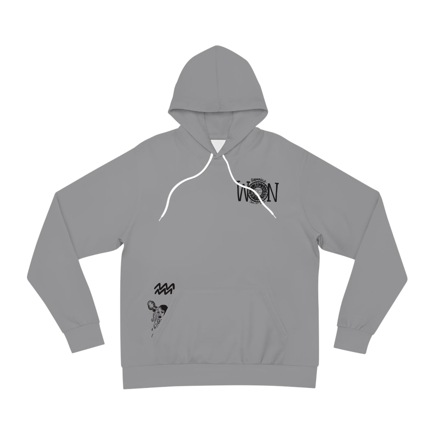 Grey AQUARIUS WON HOODIE
