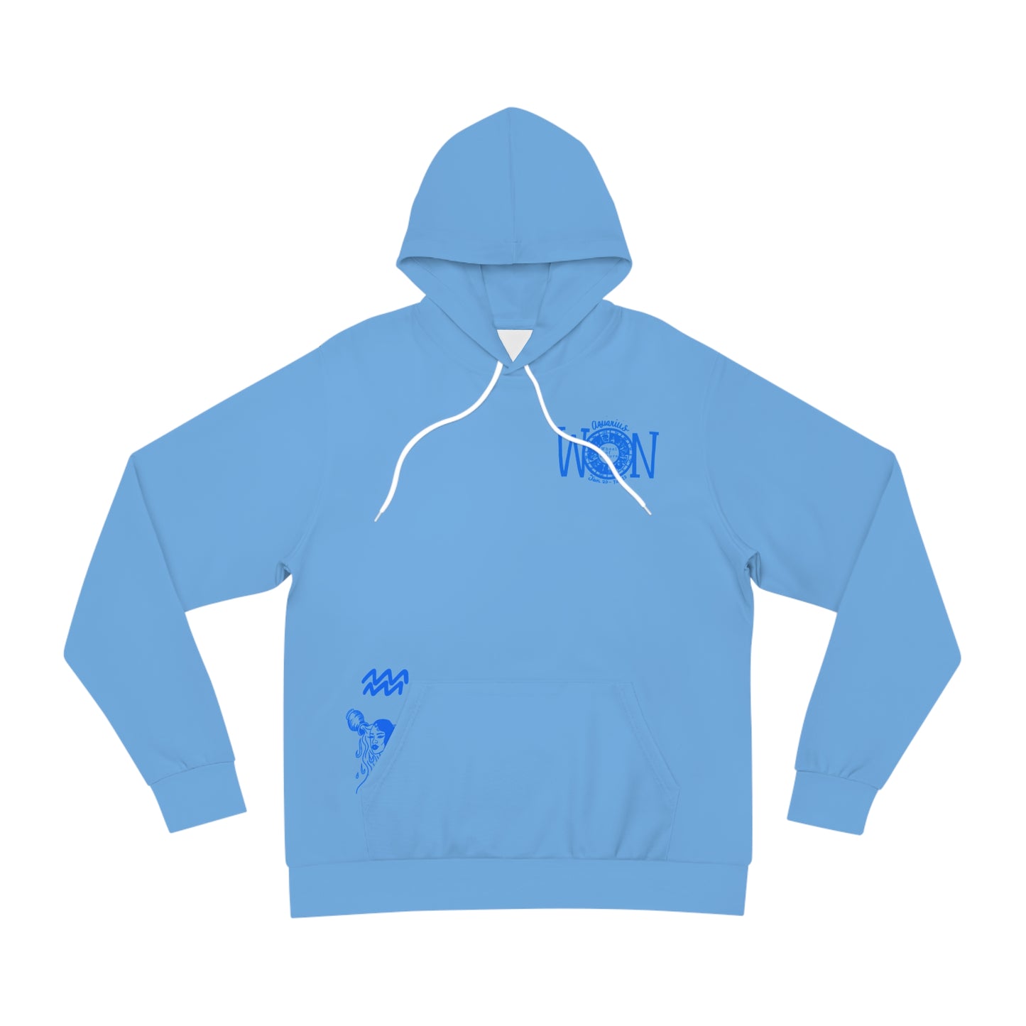 Sky Blue AQUARIUS WON HOODIE