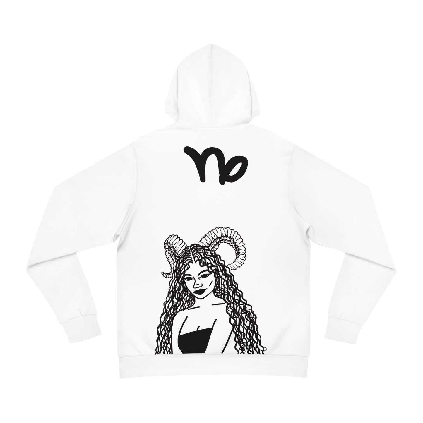 White CAPRICORN HOODIE