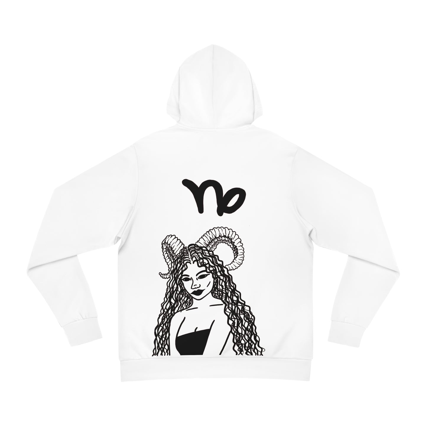 White CAPRICORN WON HOODIE