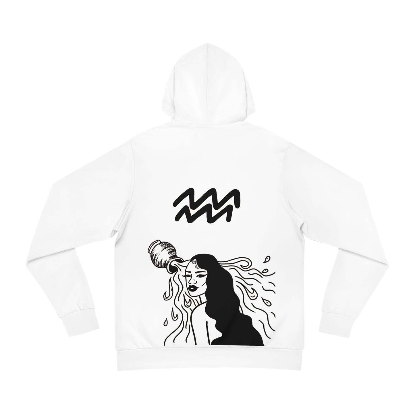 White AQUARIUS WON HOODIE