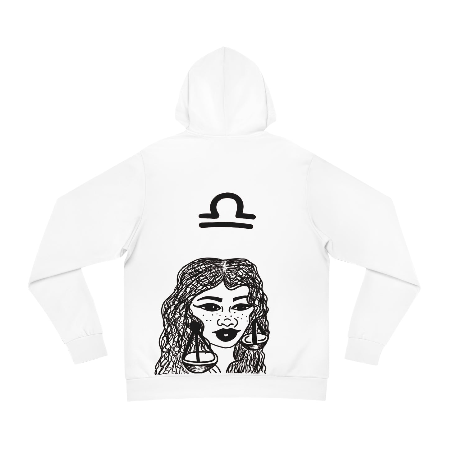 White LIBRA WON HOODIE