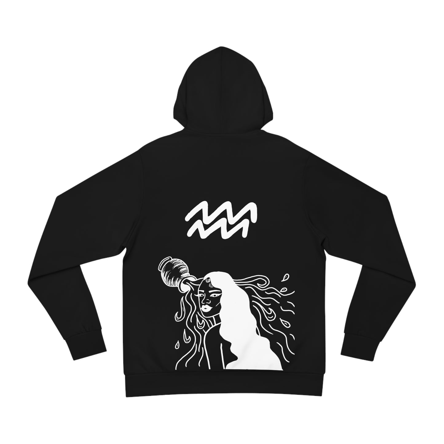 Black AQUARIUS WON HOODIE