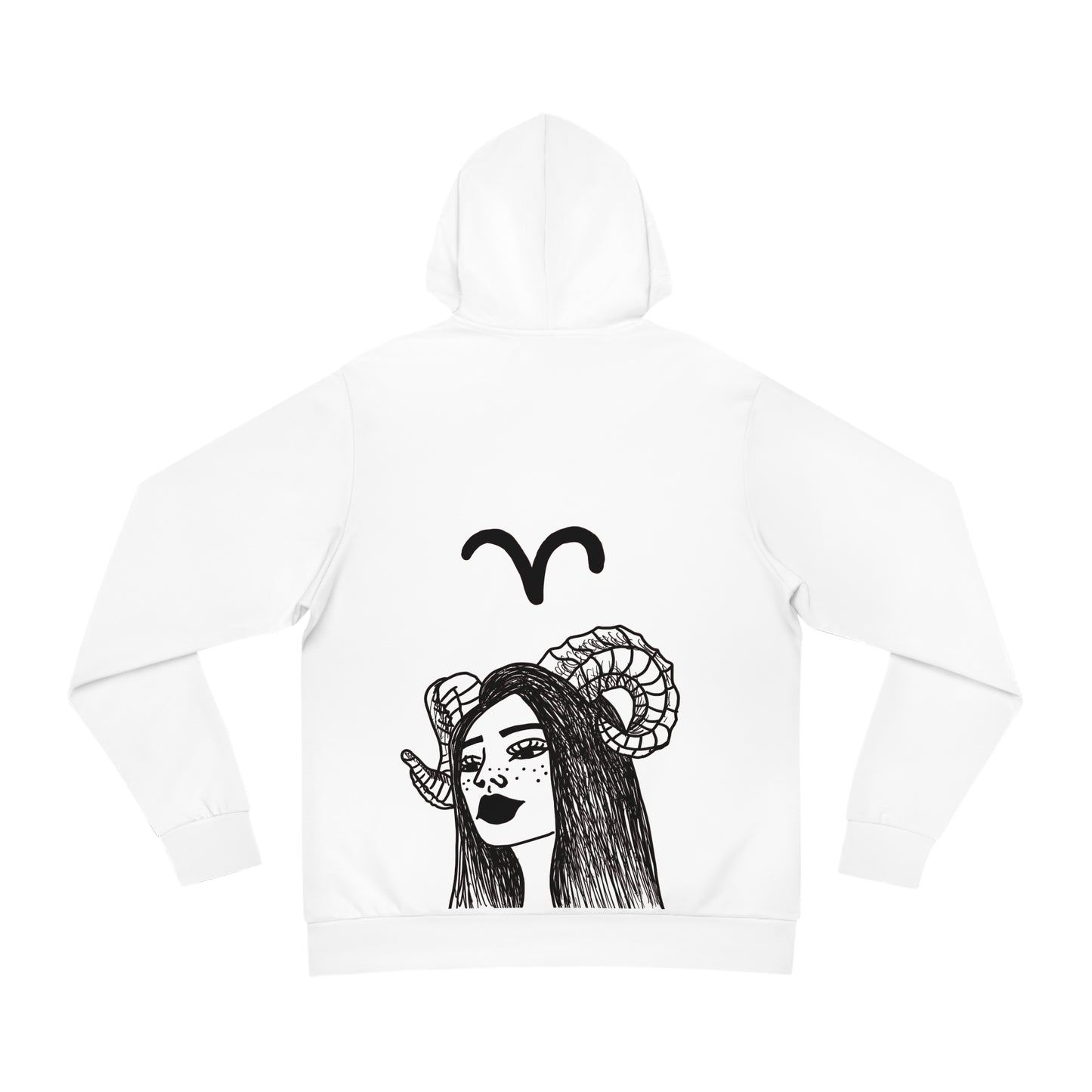 White ARIES WON HOODIE