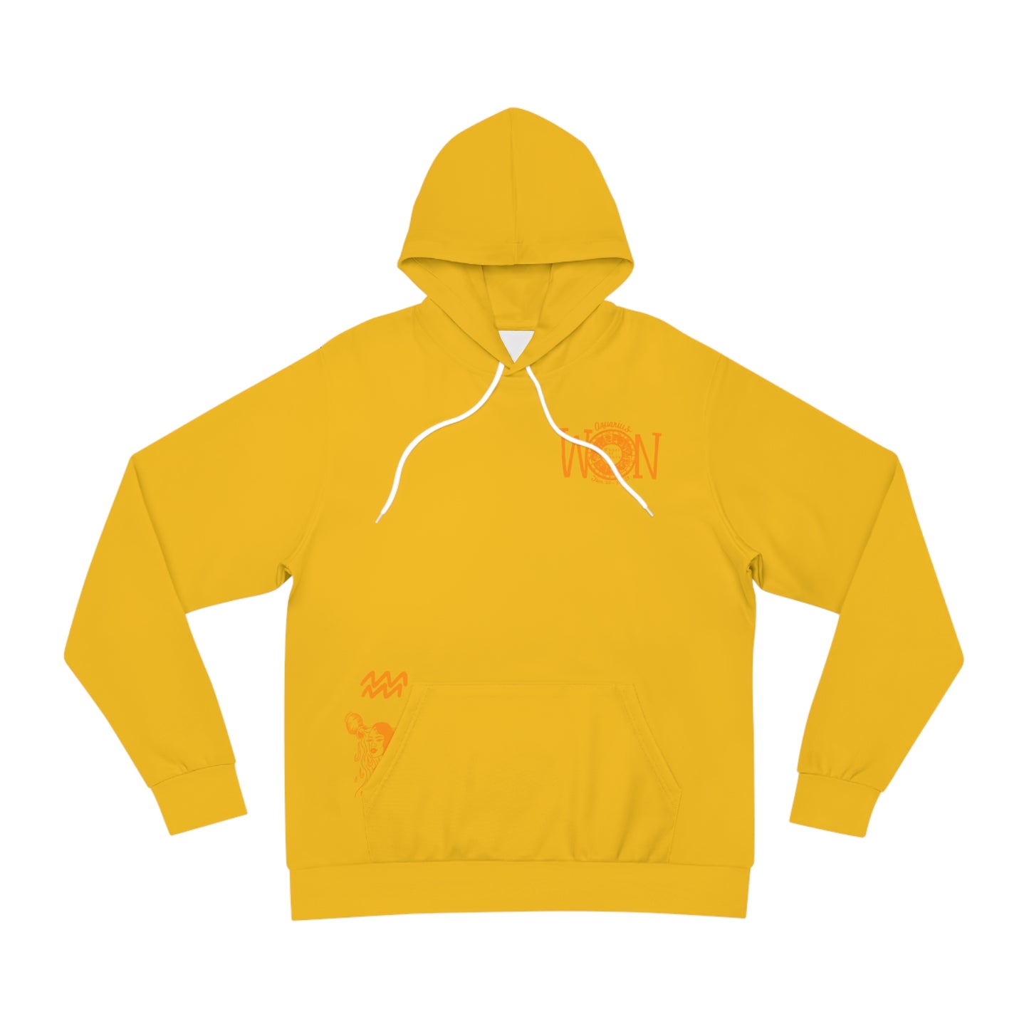 Yellow AQUARIUS WON HOODIE