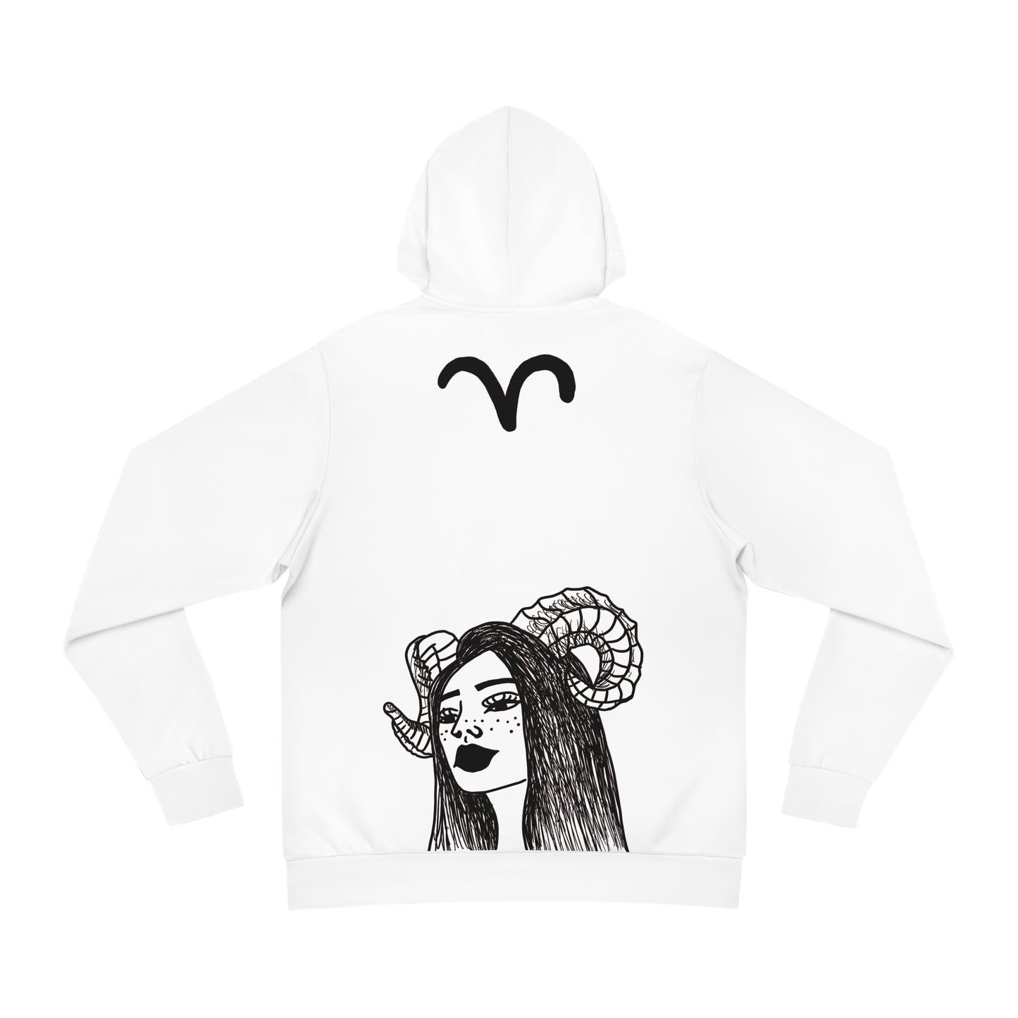 White ARIES HOODIE