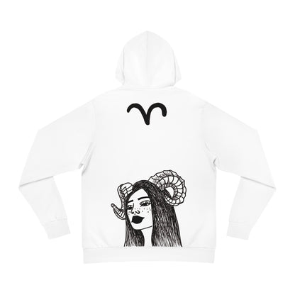 White ARIES HOODIE
