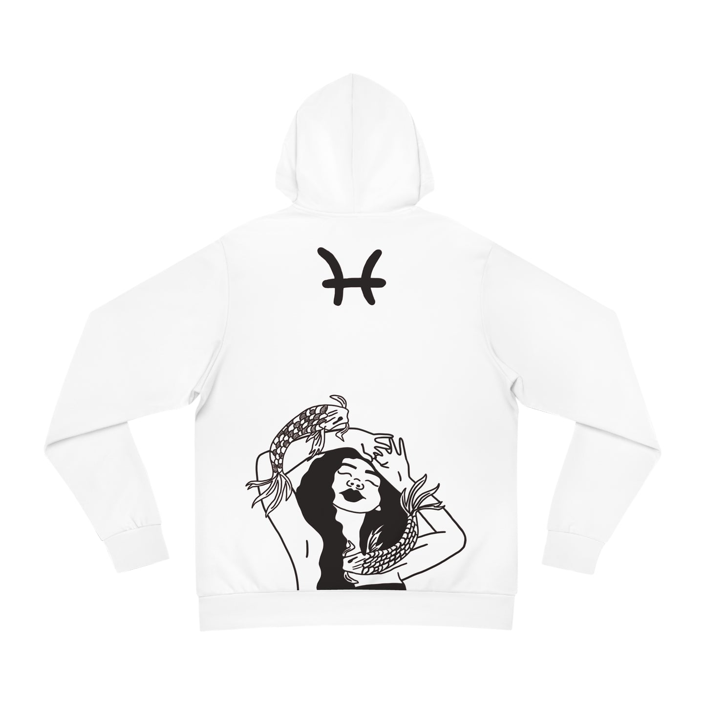 White PISCES HOODIE