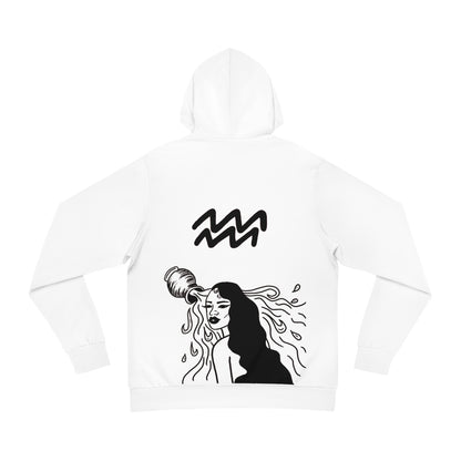 White AQUARIUS WON HOODIE