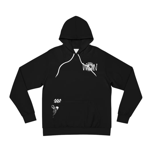 Black AQUARIUS WON HOODIE