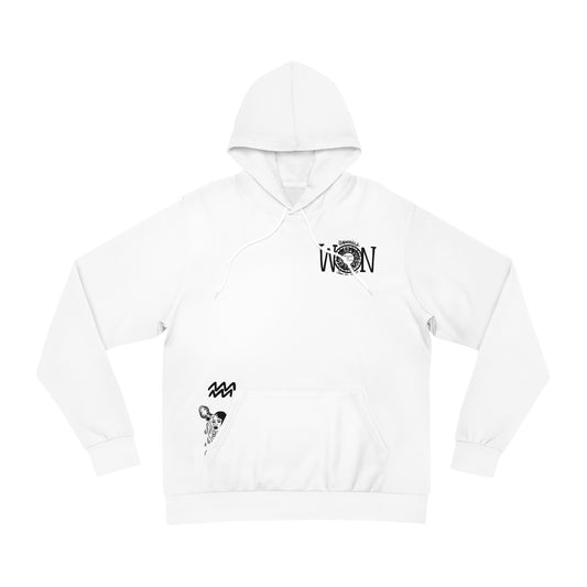 White AQUARIUS WON HOODIE