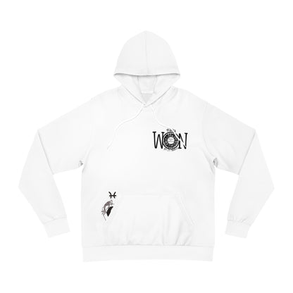 White PISCES WON HOODIE
